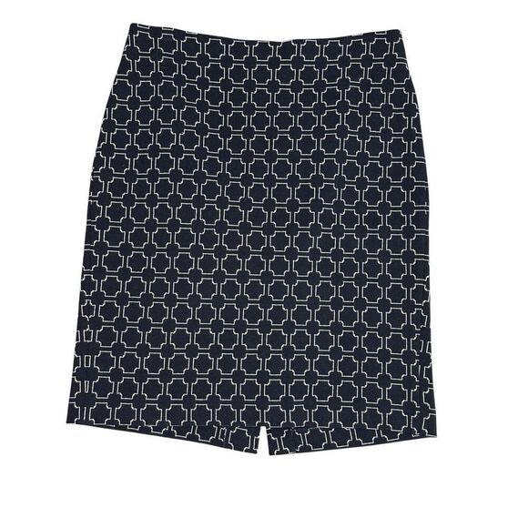 Talbots Navy & White Skirt size 6 - Picture 1 of 6